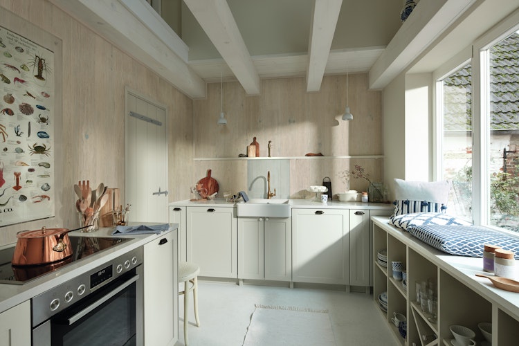 MEISTER Systempaneele MeisterPaneele. craft SP 400 1090 x 210 x 7,5 mm 20130 Eiche authentic weiß Vintage-Struktur