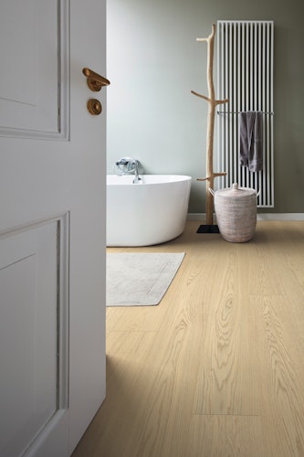 MEISTER Lindura-Holzboden HD 400 (EasyStep SF - B-Ware) | ultramattlackiert 2200 mm x 270 mm  Eiche nat Alabaster gebürstet 8919 - 2200 mm - 2. Wahl