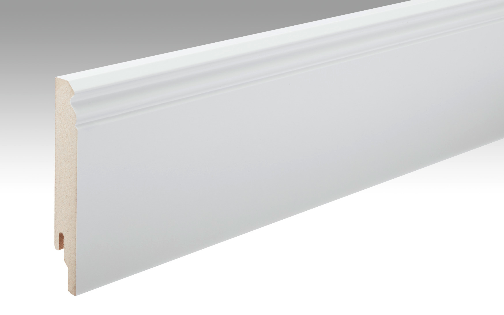 MEISTER Fussleiste Profil 13 PK  Uni weiß glänzend DF 324 - 2380 mm