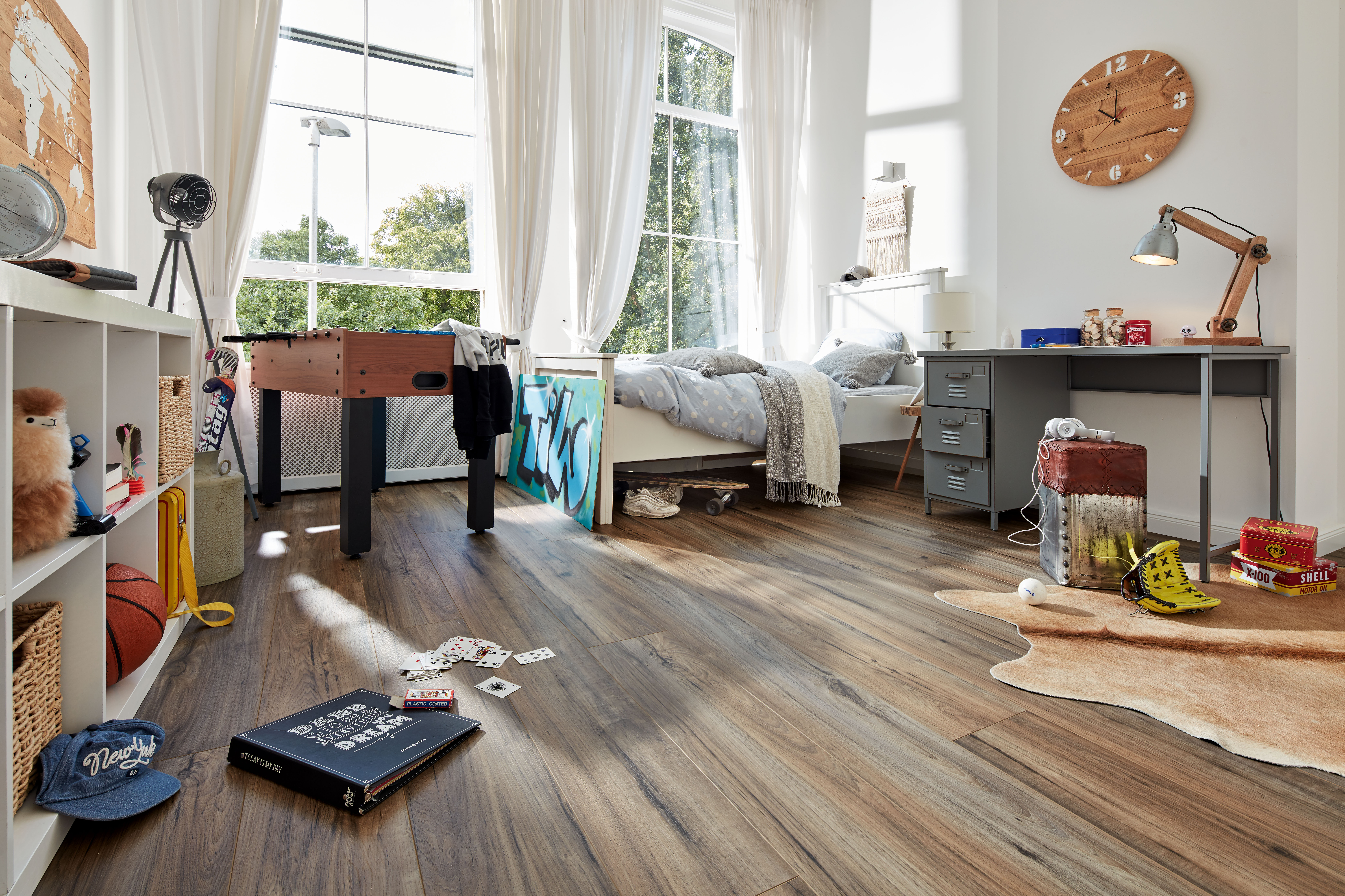 MEISTER Laminatboden MeisterDesign. laminate LL 150 / LL 150 S 6845 Vintage walnut Natural Wood-Struktur