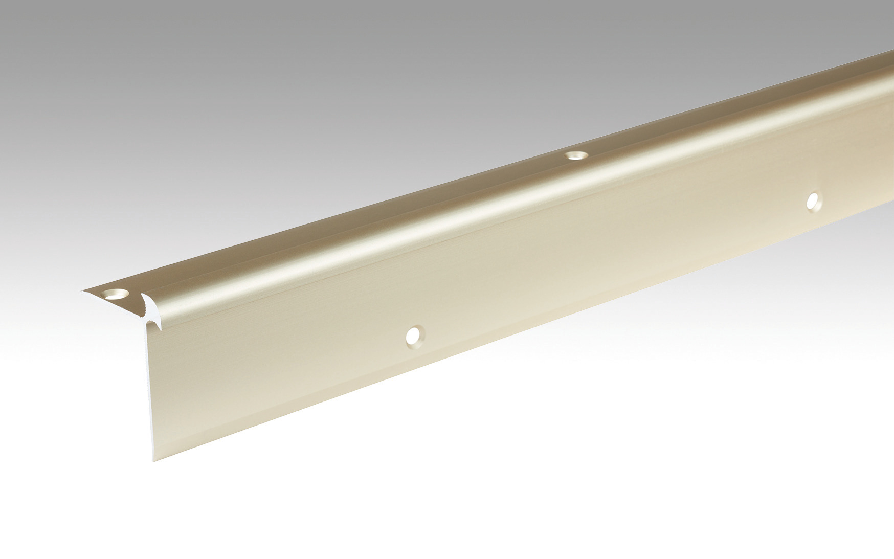 MEISTER Treppenkantenprofil Typ 5 (5 bis 6 mm) Sand eloxiert 230 - 2700 mm