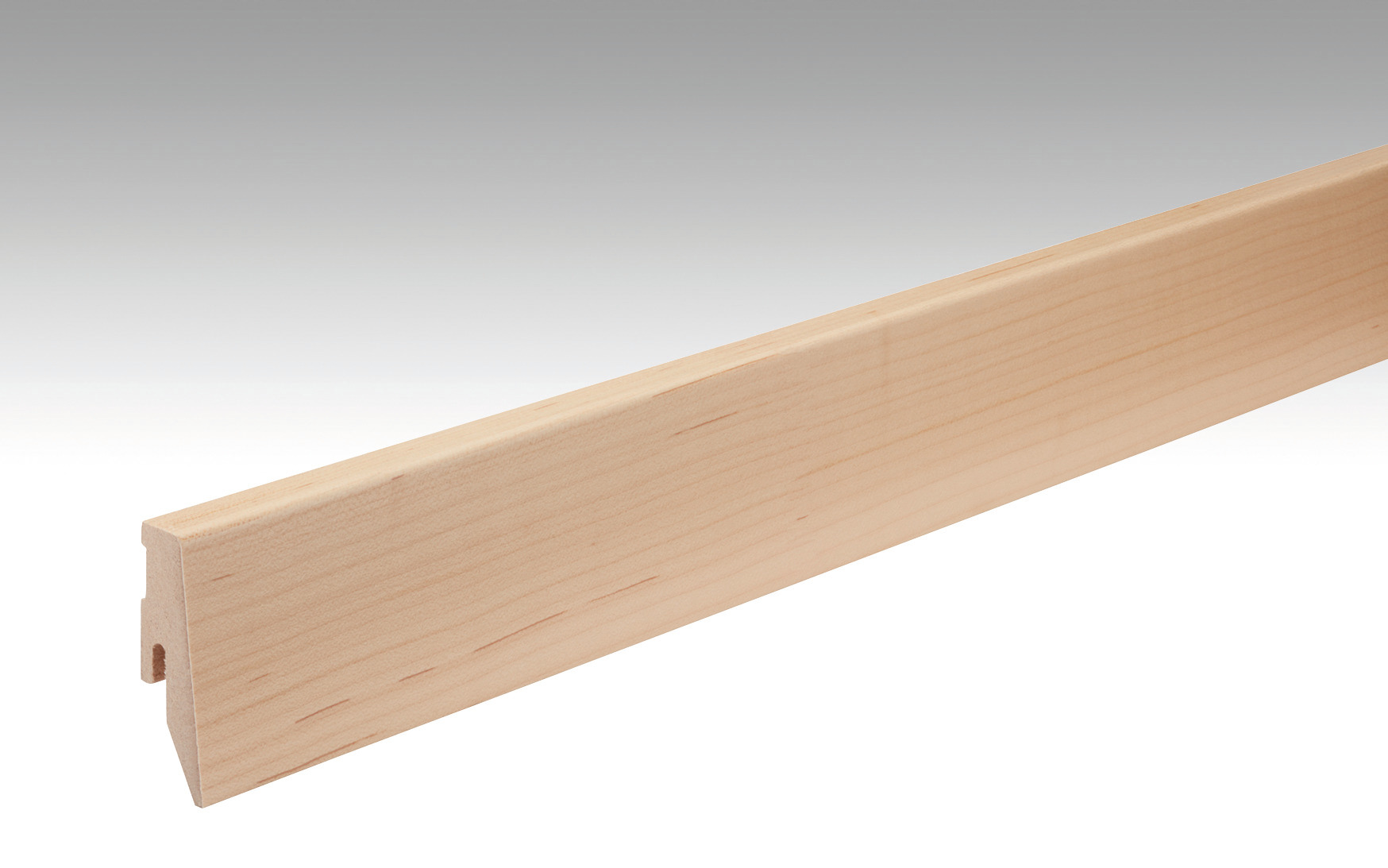 MEISTER Fußleiste Profil 3 PK Ahorn kanadisch 027 für Parkettböden - 2380 x 60 x 20 mm