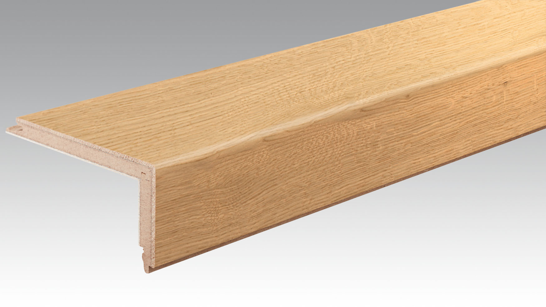 MEISTER Treppenkante Parkett L-Profil 2150 x 13 mm 9001 Eiche lebhaft ultramattlackiert