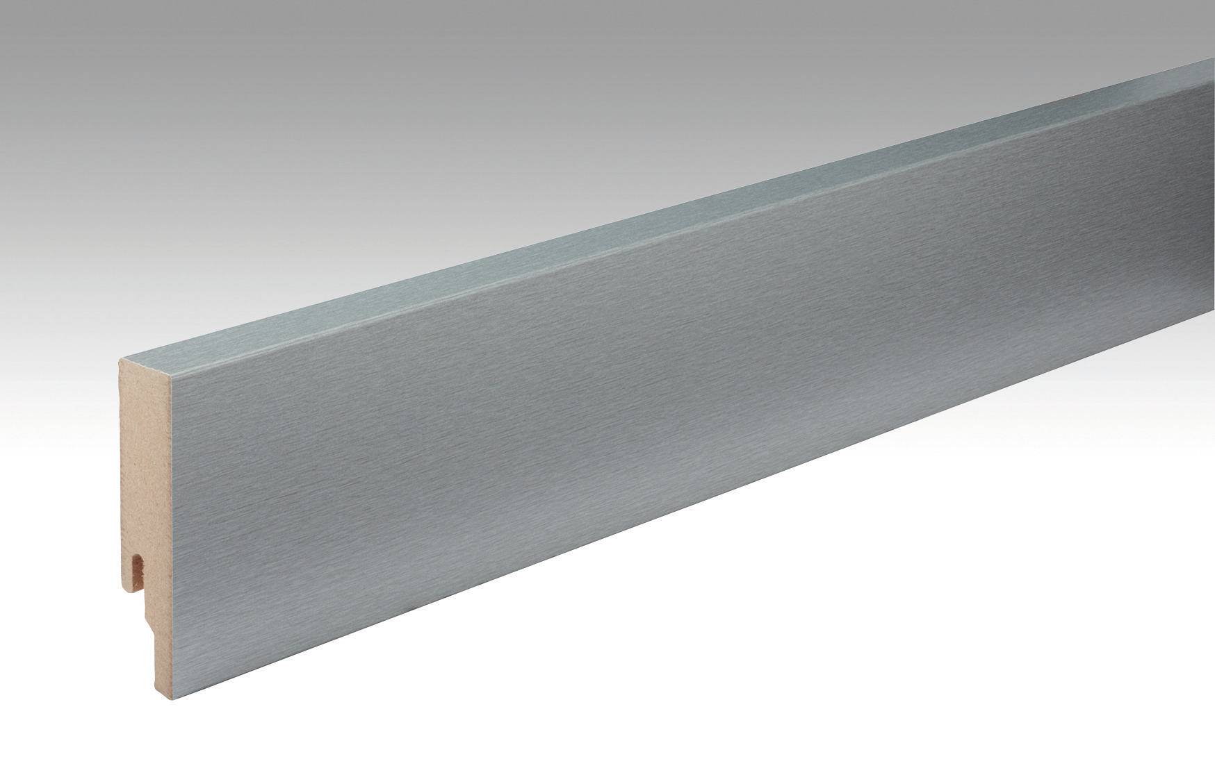 MEISTER Fussleiste Profil 9 PK  Edelstahl DF 063 - 2380 mm