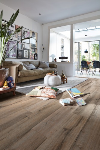 MEISTER Designboden MeisterDesign. next DD 500 S 1287 x 220 x 8 mm 6986 Altholzeiche lehmgrau Authentic Wood-Struktur