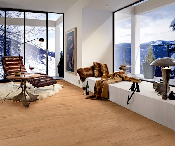 MEISTER Lindura-Holzboden HD 400 | ultramattlackiert (Sonderformat) 2200 mm x 205 mm Eiche lebhaft gebürstet 8914