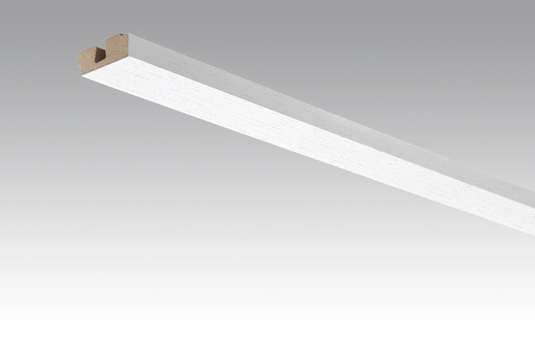 RESTPOSTEN SALE MEISTER Vierkant-Deckenabschlussleiste 15/40 mm Fineline weiß 4017 - 2380 mm