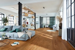 MEISTER Lindura-Holzboden HD 400 Eiche authentic kastanienbraun gebürstet 8911 - naturgeölt 5G Dry®