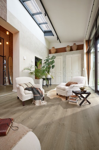 HANDMUSTER MEISTER Designboden MeisterDesign. comfort DL 600 S 7140 Eiche Merino grau Porensynchron-Struktur