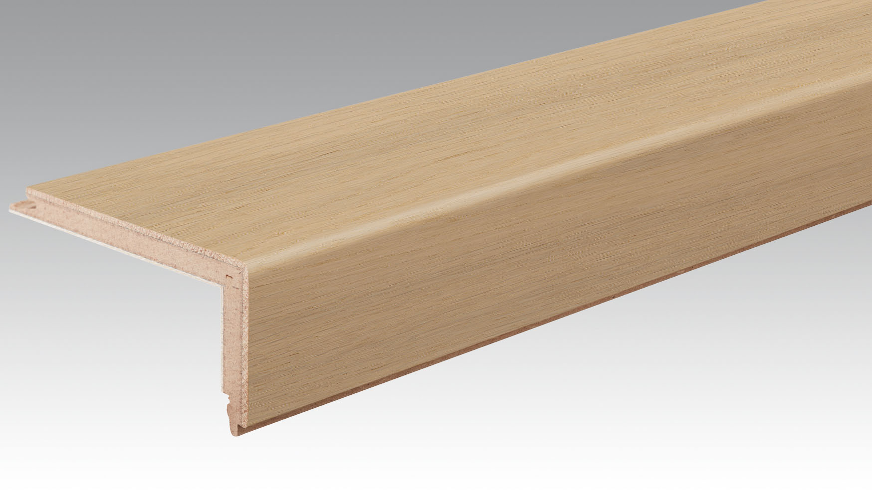 MEISTER Treppenkante Parkett L-Profil 2150 x 13 mm 9015 Eiche authentic Optik gelaugt ultramattlackiert