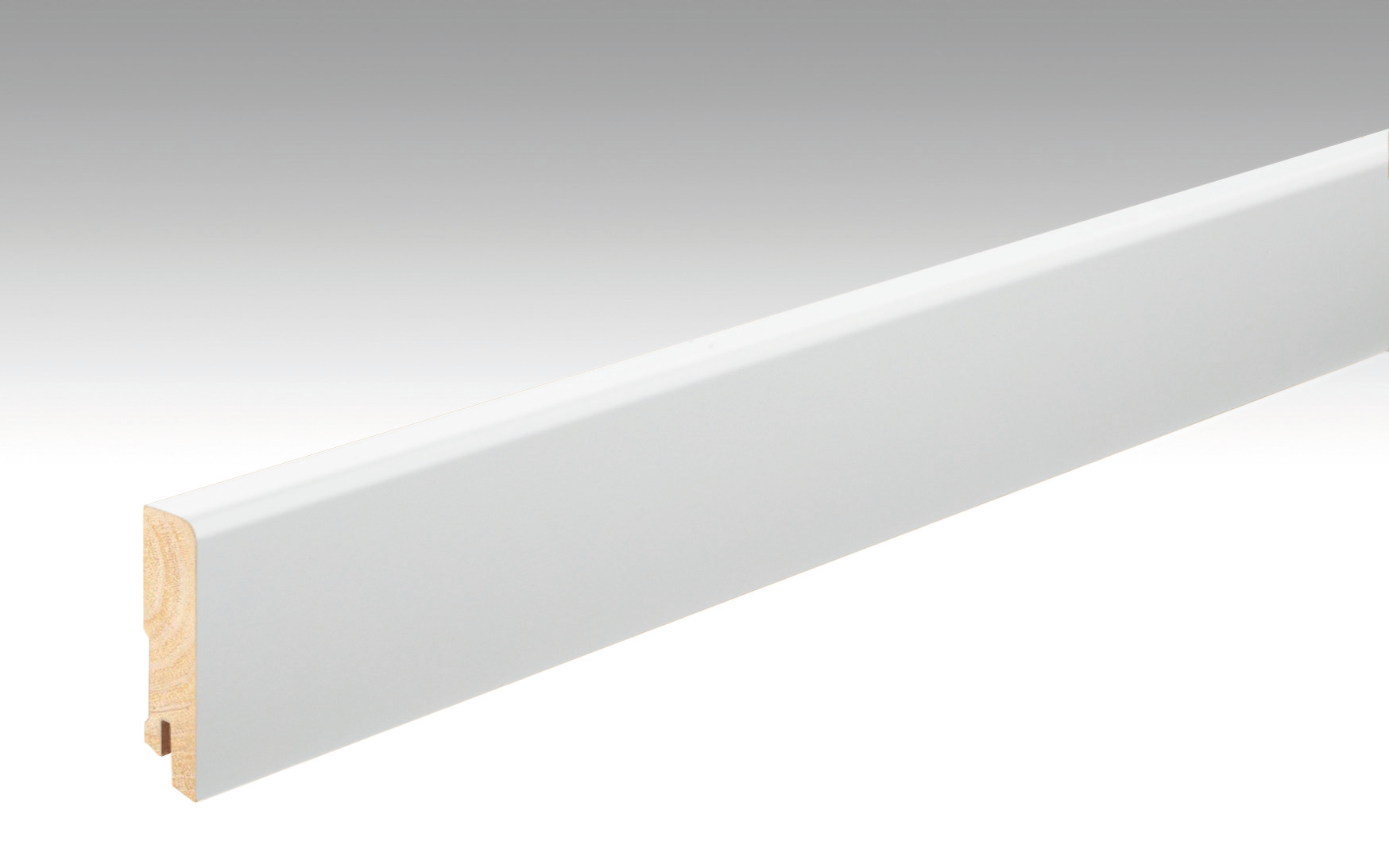 MEISTER Fußleiste Profil 22 F MK Weiß DF (RAL 9016) 2266 für alle Böden - 2380 mm