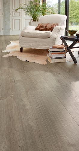 MEISTER Designboden MeisterDesign. comfort DL 600 S 2052 x 219 x 9 mm 7140 Eiche Merino grau Porensynchron-Struktur