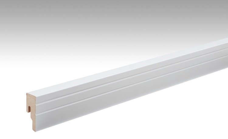 MEISTER Fussleiste Profil 18 PK  Uni weiß glänzend DF 324 - 2380 mm