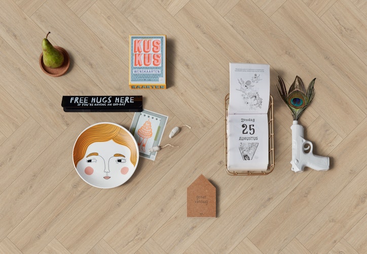 Handmuster Meister Laminatboden MeisterDesign. laminate LS 350 840 x 168 x 10 mm 07122 Felseneiche sand Porensynchron-Struktur