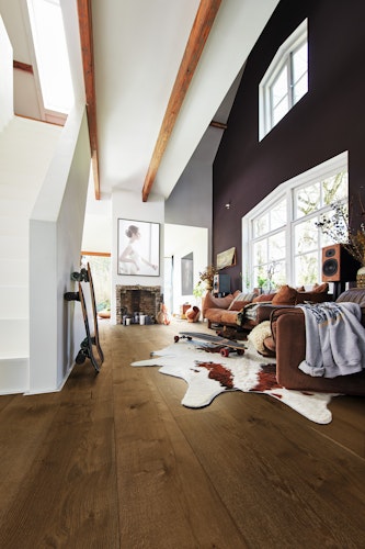 MEISTER Lindura-Holzboden HD 400 (EasyStep SF - B-Ware) | naturgeölt 2200 mm x 270 mm  Eiche authentic olivgrün Vintage-Struktur gebürstet 8903 - 2200 mm - 2. Wahl