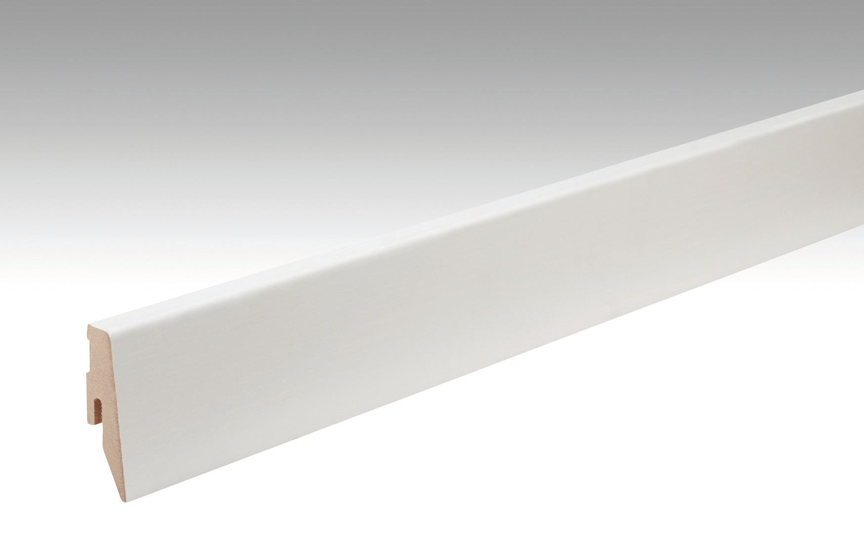 MEISTER Fußleiste Profil 3 PK Esche reinweiß 1073 für Parkettböden - 2380 x 60 x 20 mm